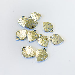 Handmade with love sydän 10 kpl